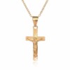Jesus På Kors Halsband Guld Kedja