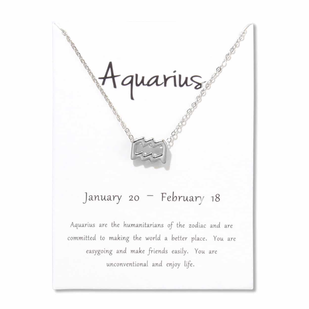 Gåvohalsband stjärntecken vattumannen aquarius halsband