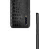 Samsung galaxy s10 plus mobilskal svart läder skinn krokodil skal