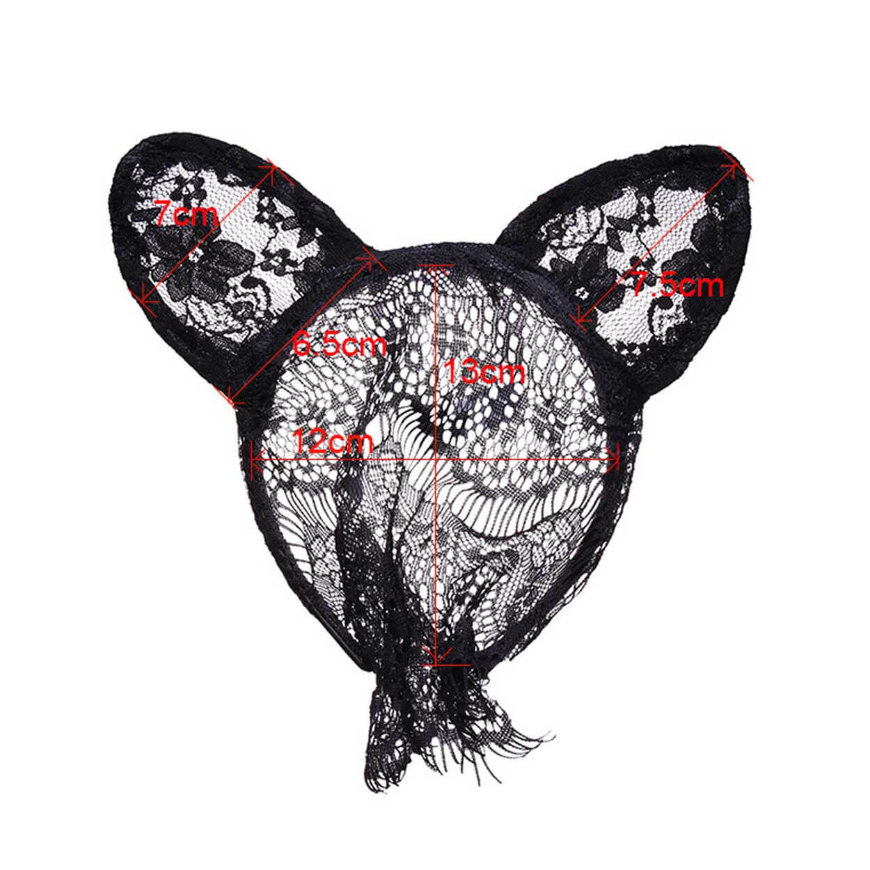 Svarta ögonmask ansiktsmask i spets lace maskerad mask bunny