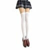 Vita Knästrumpor Höga Strumpor Thigh High Vit