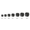 2-pack svart magnetisk fake piercing öron töjning plug