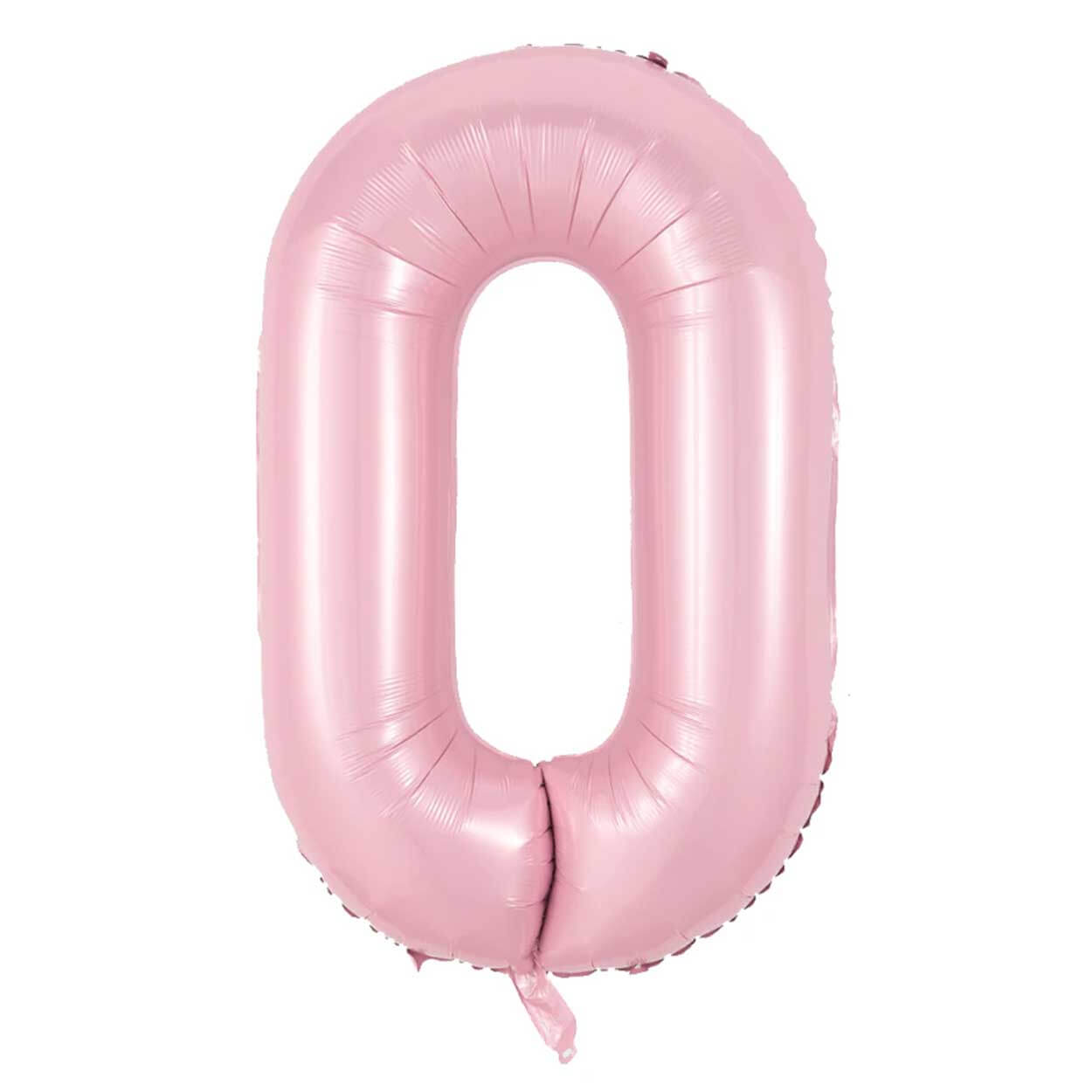 Enorm 102cm sifferballong rosa nummer 0 ballong