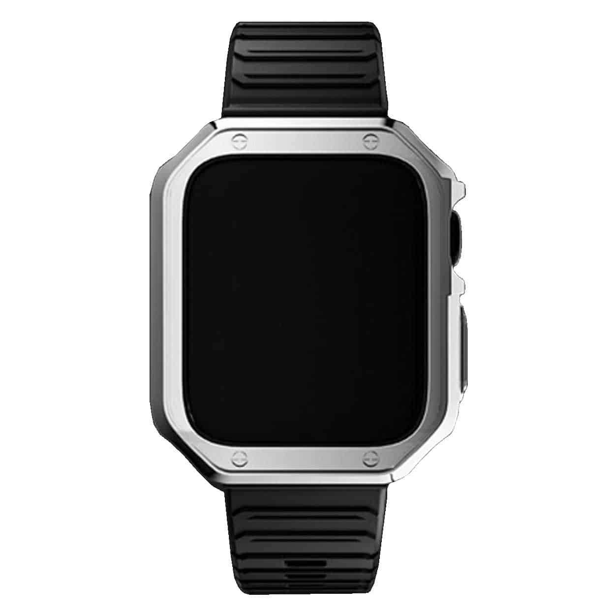 Apple watch 38/40/41mm svart armband + tpu skal bumper svart