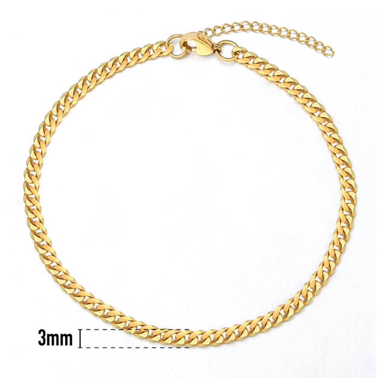 Justerbar pansanlänk kedjearmband silver kedja 7mm