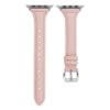 Apple watch 42/44/45 läderarmband rosa slim