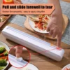 Plastfolie aluminiumfolie dispenser med sugkoppar för köket vit