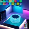 Uppladdningsbar kristall bordslampa touch led rgb med usb och fjärrkontroll