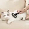 Dubbelverkande tovutredare och borste för hund, katt och husdjur