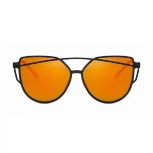 Retro Solglasögon Svart Orange Glas