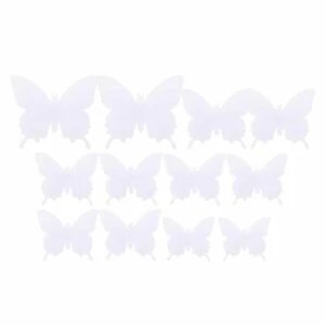 Väggdekoration 12-pack Vita Fjärilar 3d Väggdekal Väggdekor