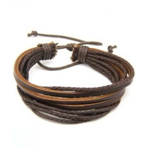 Handgjort Läderarmband Nomad (brun)