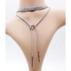 Trendigt Halsband Choker Minimalistic Casual Rep Grå/silver