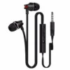Langsdom Jv23 In-ear Hörlurar Mikrofon Volymkontroll (svart)
