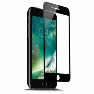 Iphone 7/8 Hd Skärmskydd Kolfiber Härdat Glas (svart)