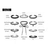 10-pack trendiga choker halsband (svart/guld)