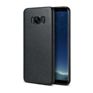 Samsung galaxy s8 plus mobilskal svart läder skinn