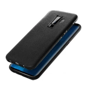 Samsung galaxy s10 plus mobilskal svart läder skinn