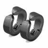 2-pack Svart Fake Piercing Öron Stor Ring Örhänge Fakepiercing