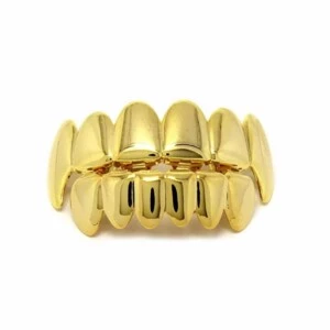 2-pack Grillz Hiphop Guld Tandsmycke Bling Guldtänder A$ap