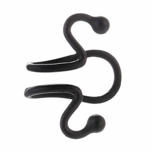 Fake helix tragus piercing öron örhänge ear cuff utan hål svart