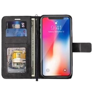 Plånboksfodral iphone 14 plus svart