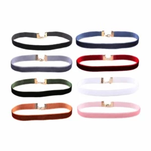 8-pack Trendiga Choker Halsband Sammet Tyg Velvet