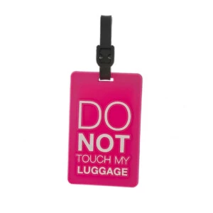 Rosa Adresstag Do Not Touch Bagagetag Adresslapp För Resväska