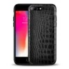 Iphone 8 Mobilskal Svart Läder Skinn Krokodil Skal