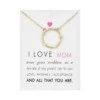 Gåvohalsband I Love Mom Mamma Mor Mors Dag Halsband Guld