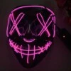 Lysande led mask ansiktsmask halloween maskerad the purge
