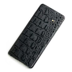 Galaxy s10 skinn läder vinyl skin dekal skyddsfilm krokodil