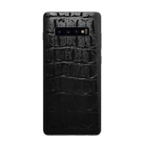 Galaxy s10e skinn läder vinyl skin dekal skyddsfilm krokodil