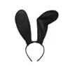 Stora svarta böjbara kaninöron i tyg maskerad utklädnad bunny