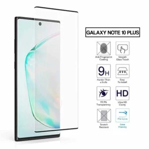 Galaxy note 10 plus 3d curve hd skärmskydd kolfiber härdat glas