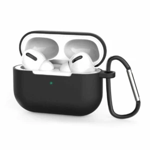Svart apple airpods pro fodral stötsäkert skyddsfodral silikon
