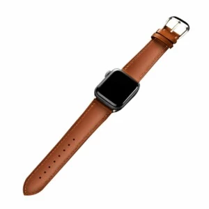 Apple watch 38/40 1/2/3/4/5/6/se ljusbrunt läderarmband skinn
