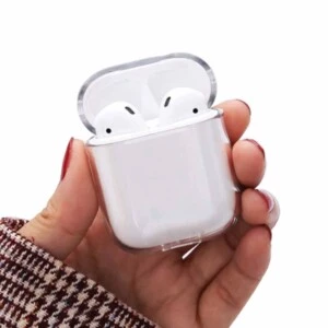 Genomskinligt airpods 1/2 fodral stötsäkert skyddsfodral