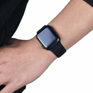 Apple Watch 38/40/41 1/2/3/4/5/6/se Svart Silikonarmband Silikon