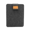 Datorfodral laptopfodral sleeve mörkgrå filt kardborre