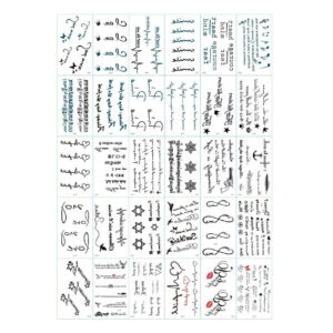 30-pack Fake Tatueringar Text