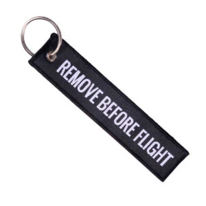 Nyckelring remove before flight pilot bomberjacka - svart