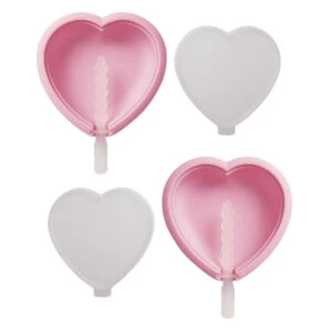2-pack Glassform Hjärta - Gör Egna Glasspinnar Hemma