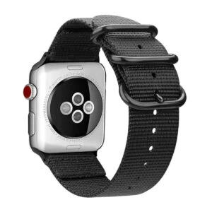 Apple watch 42/44/45 nylonarmband natoarmband svart