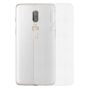 Oneplus 6 kolfiber vinyl skin dekal skyddsfilm baksida carbon