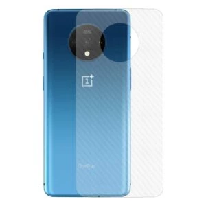 Oneplus 7t kolfiber vinyl skin dekal skyddsfilm baksida