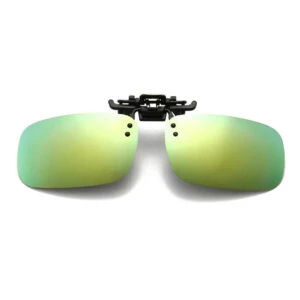 Clip-on solglasögon guld spegelglas 35x55mm