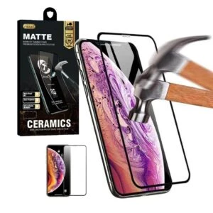 Iphone 12 pro skärmskydd matt keramiskt härdat glas kolfiber