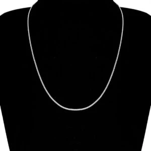 Tunt Silver Kedjehalsband Halsband Kedja Länk Silver 1,5mm