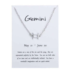 Gåvoarmband Stjärntecken Tvillingarna Gemini Armband Silver